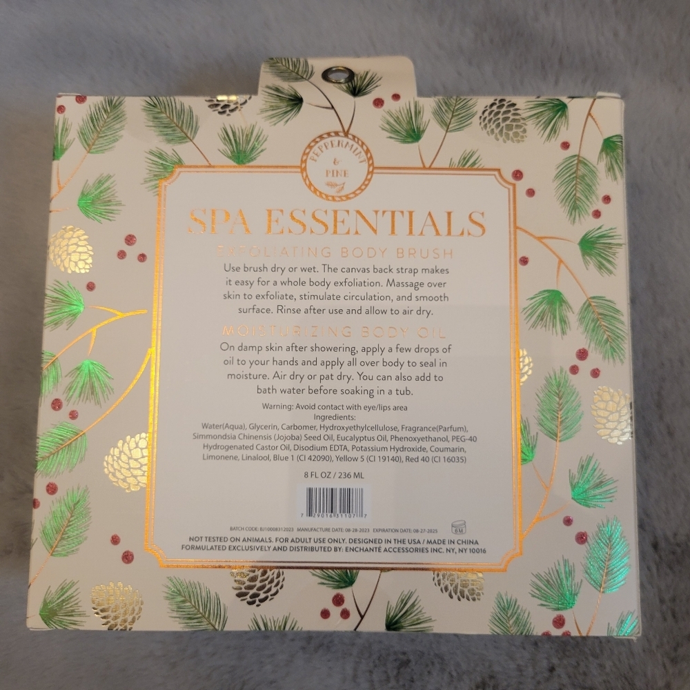 Spa Essentials Exfoliating Body Brush And Moisturizing Eucalyptus - Picture 2 of 5